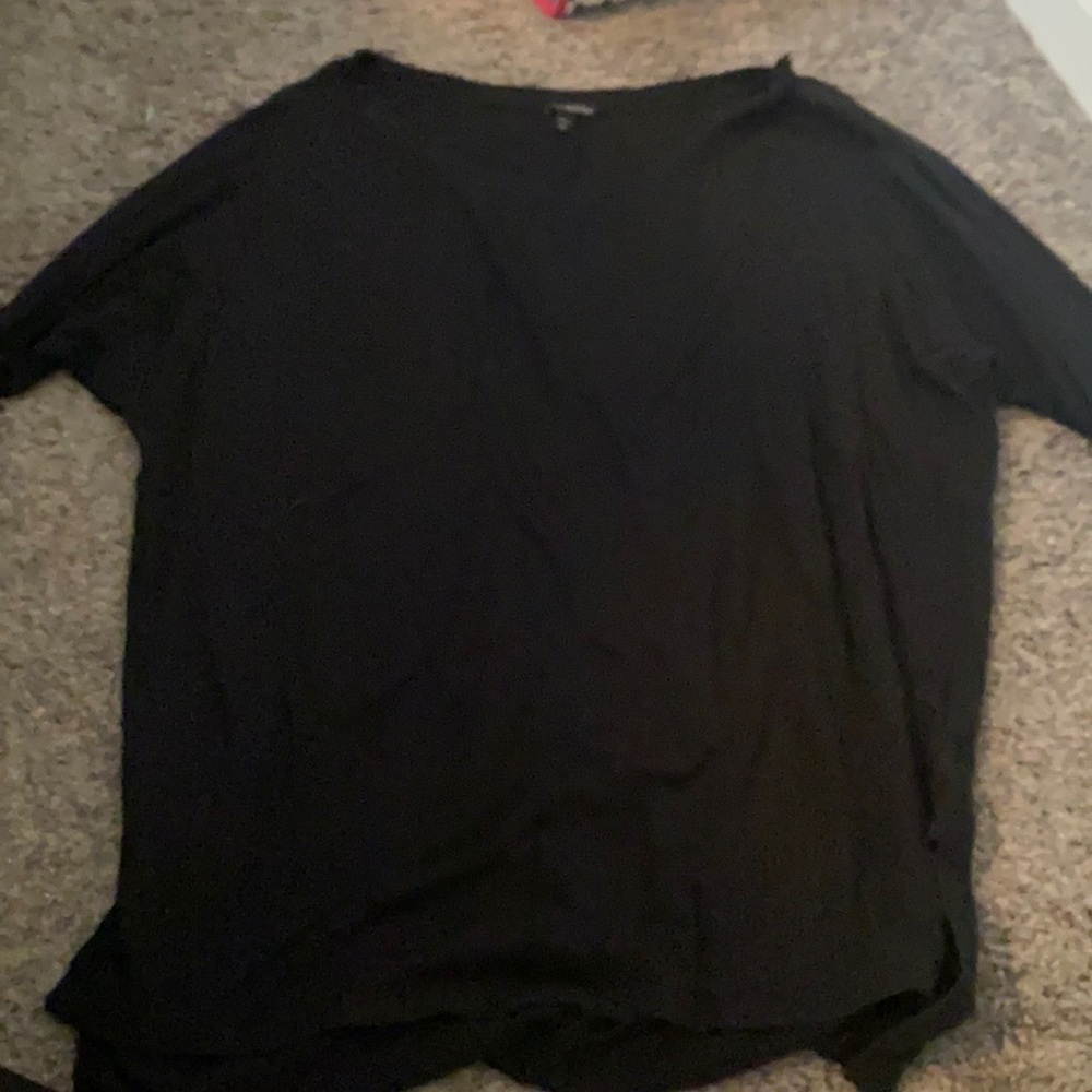 EXPRESS size medium 3/4 sleeve black T